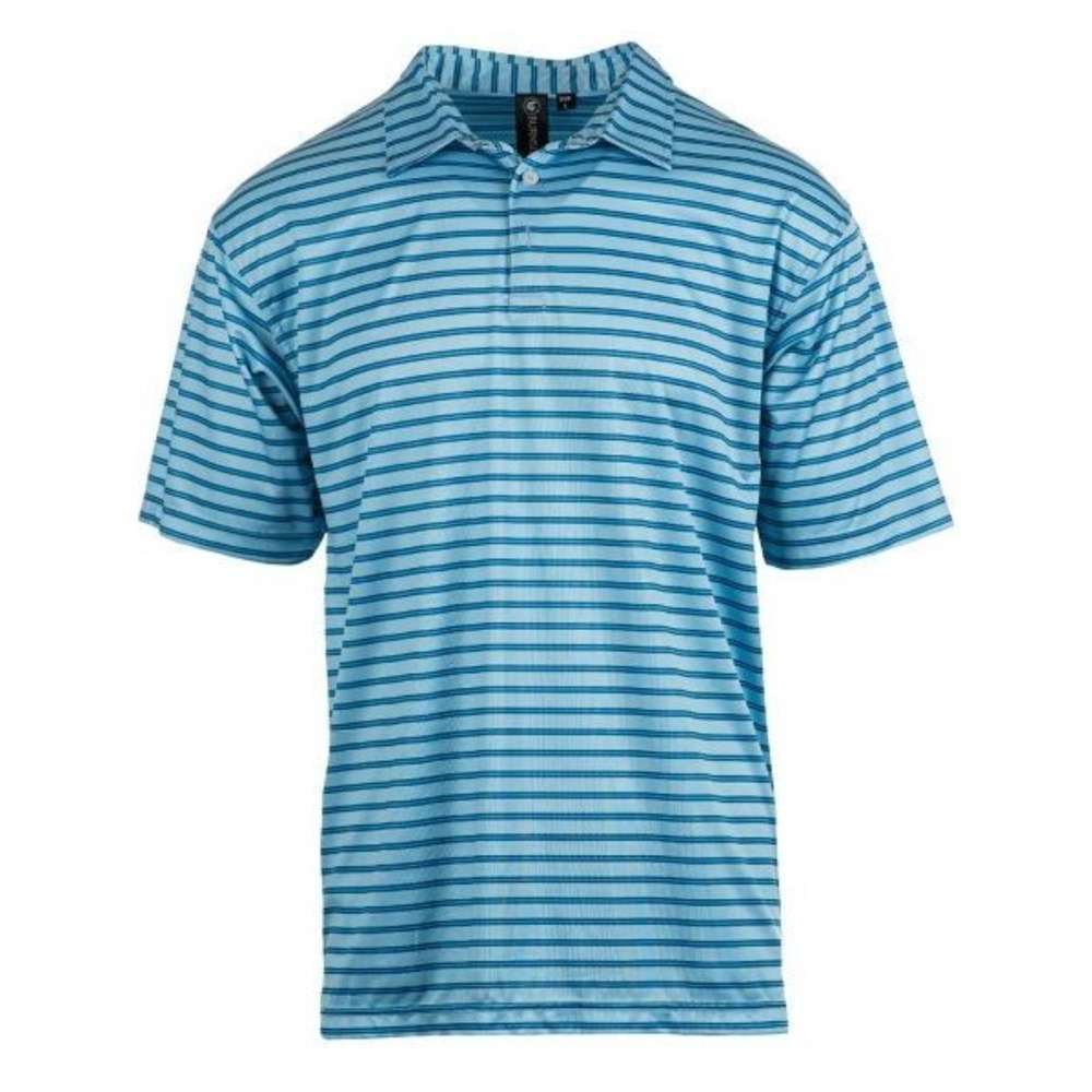 Burnside B0101‎ Men's Burn Golf Polo Blue Striped M New